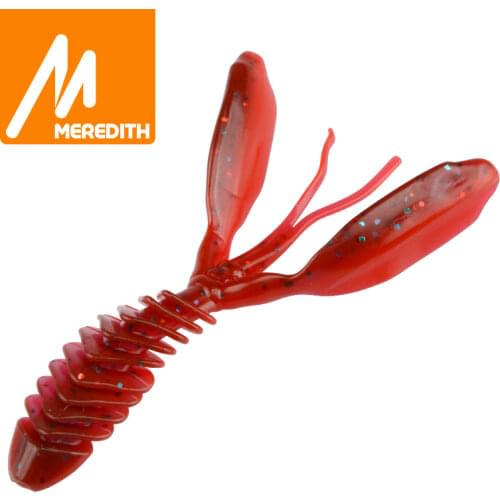 MEREDITH DoliveCraw II Worm Lure Soft Bait 95mm 10pcs 5.8g Fishing Lures Pesca Carp Fishing Bass Lure Shrimp Artificial Tackle
