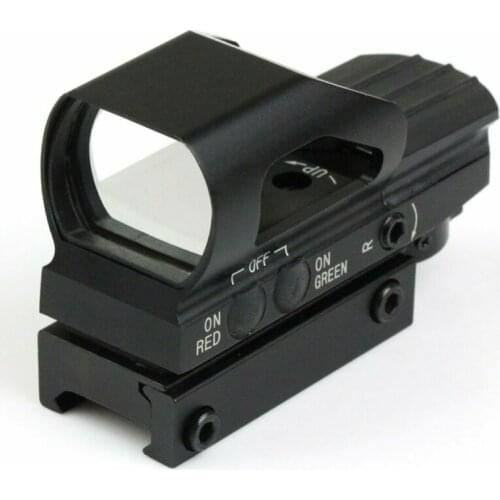 4 Reticle Red Green Dot Sight Touch-tone Metal Holographic F 21mm Picatinny Rail