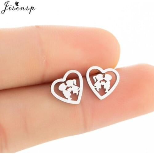 Minimalist Romantic Love Heart Stud Earrings for Women Fashion Happy Kiss Earring Valentines Day Gift for Boyfriend Girlfriend