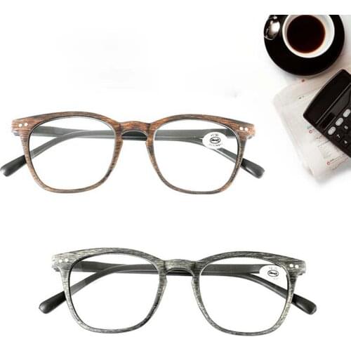 High-grade wood grain proof mens reading glasses large frame full frame retro old man reading glasses