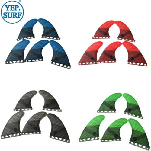 Surfboad Tri-quad fin set Future K2.1 fins surfboard fins Red/Green/Black/Blue Color surf fins Honeycomb Fiberglass