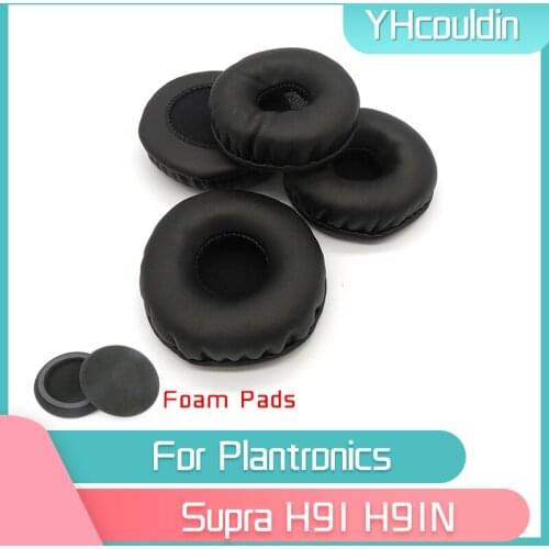YHcouldin Earpads For Plantronics Supra H91N H91 Headphone Accessaries Replacement Wrinkled Leather
