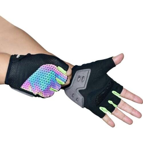 Summer Colorful Half Finger MTB Gloves Shockproof Breathable Road Mountain Bike Bicycle Gloves Men Women Cycling Gloves