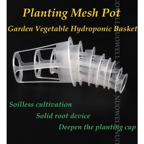 40pcs Garden Hydroponic Basket Vegetable Soilless Net Pot Multi-Size Aeroponics Plastic Planting Mesh Pot