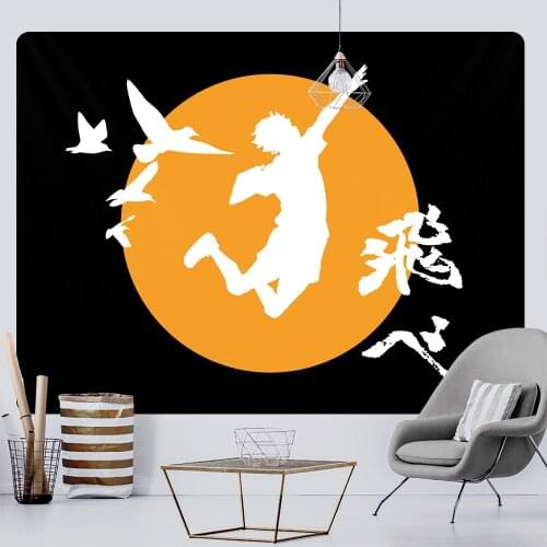 Simple Japanese psychedelic scene home decoration art tapestry hippie bohemian decoration yoga mat sofa blanket bed sheet