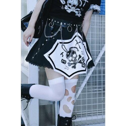 Ruibbit Japanese Harajuku Hot Girl Cute Black White High Waist Y2k Skirts Sweet Punk Cake Mini Skirt Cosplay Costume Skirts JK