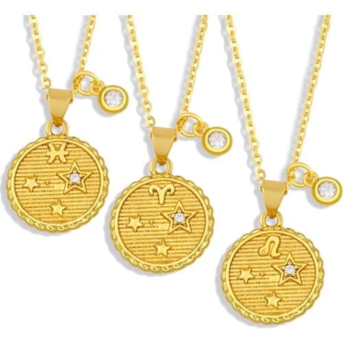 Shcool Women's Pendants Zodiac Signs