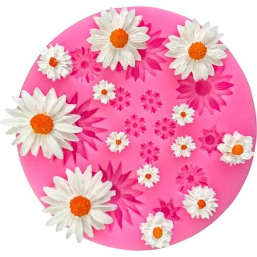 Mini Zou Ju silicone mold fondant cake decoration tool DIY flower chrysanthemum drop glue mold silicone molds