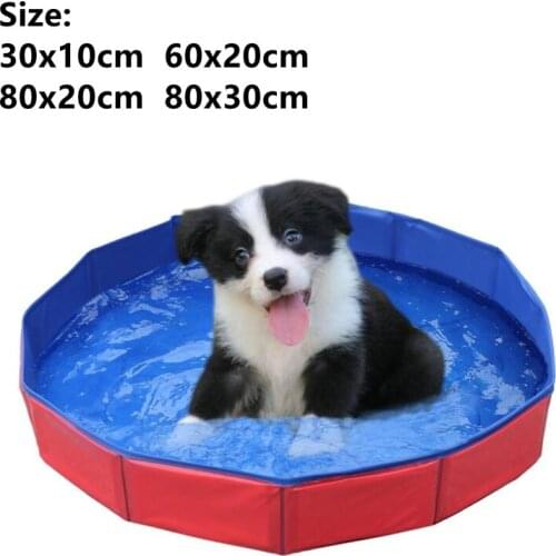 30x10 cm Foldable Dog Pet Bath Pool Collapsible Dog Pet Pool Bathing Tub Kiddie Pool For Dogs Cats Swim Bathtub Summer Pool