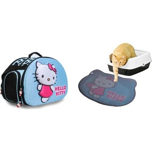 Hello Kitty Patterned Cat Carrier Bag 3D Printed Eva Fabric Hello Kıtty Embossed Cat Carrier Bag and Mat-Multi-Use-Quality-Cat