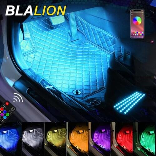 Car Led Interior Ambient Light USB Foot Light RGB With Cigarette Lighter Backlight App Music Control Decorative Atmosphere Light