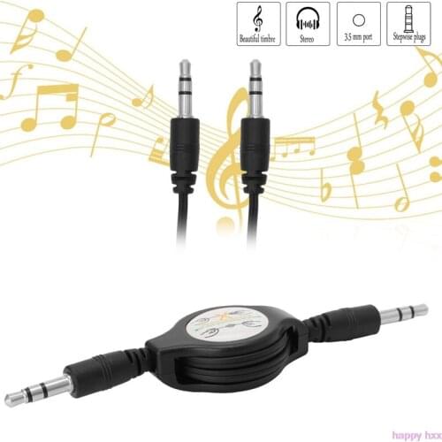 Retractable 3.5mm Car AUX Music Line Cable Cord for Tablet Cellphone MP3/4/5