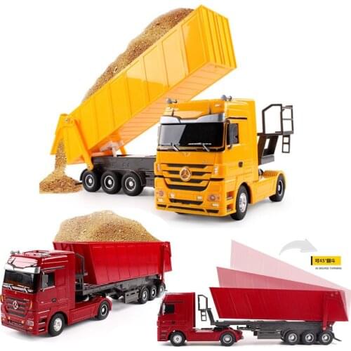 1:32 Dumper RC Truck 10 Wheels Tilting Cart Radio Control Tip Lorry Auto Lift Engineering Container car Vehicle Toys