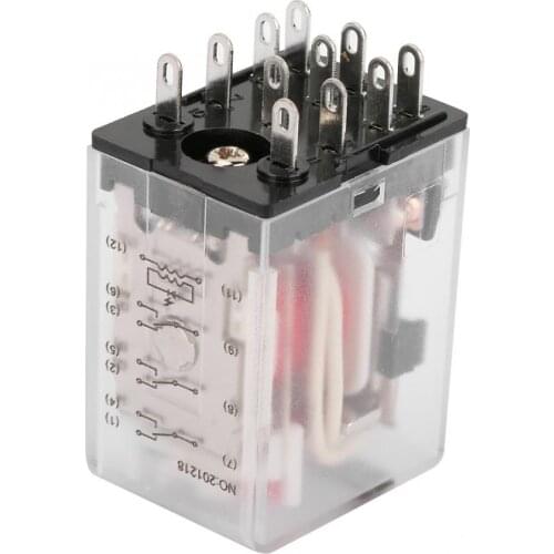 1 pcs 11 Pin Mini Power Intermediate Relay Electromagnetic Relay 5A AC220V