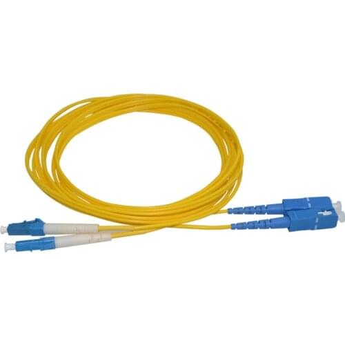 10PCS/bag SC-LC UPC 3M Single mode duplex fiber optic patch cord cable SC-LC 2.0mm or 3.0mm FTTH fiber optic jumper cable
