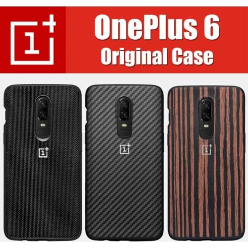 100% Official OnePlus 6t Case original 1+6T OnePlus 6 bespoke Silicone Sandstone Nylon Karbon Bumper Leather Flip Cover