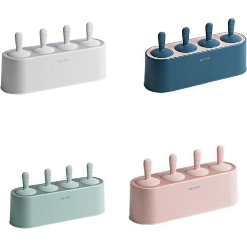 2 Pcs Silicone Ice Cream Mold,Homemade Ice Pops Making Box,Ice Cream Tools