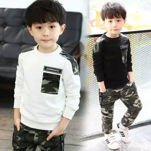 2021 New Kids Sport Clothing Sets Boys Tracksuit Spring Autumn Children Tops Pants 2Pcs Kit Outfit Teenager Boy Clothes 3-11year