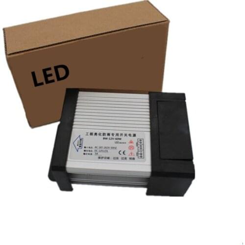 3 year warranty DC12V LED Outdoor Rainproof Power Supply 5A 60W LED Driver Lighting Transformers waterproof Aluminum driver