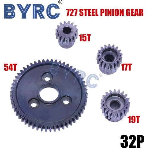 32P Steel Metal Spur Gear 54T / 15T 17T 19T Motor Pinion Gears for Traxxas Slash 4x4 Stampede 4x4 VXL Rustler 4X4 E-Revo T-Maxx