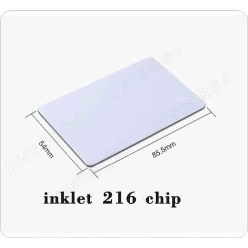 50pcs Free shipping 216 chip NFC inkjet card printable on Epson printer