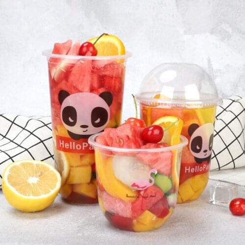 50pcs Net red creative disposable plastic cups 360ml 500ml 700ml milk tea coffee juice cup birthday party favor drinking cups