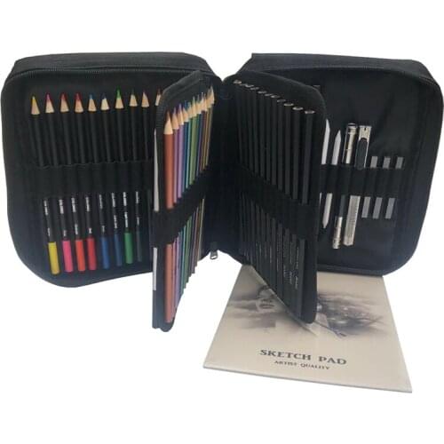 73Pcs Drawing Sketch Pencils Charcoal/Graphite/Watercolor/Metallic/Colored Pencil for Sketch Painting Coloring Professional Set