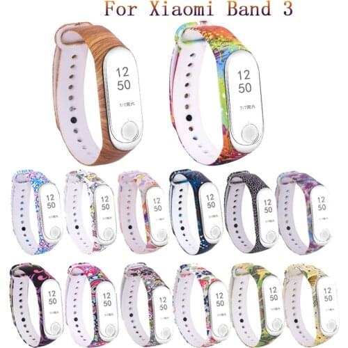 Accessories bracelet For Xiaomi Band 3 fashion smart watch Frontier / classic sport strap printing wrist strap For xiaomi band 3