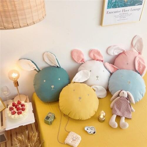 Baby Pillow Cotton Cartoon Animal Rabbit Newborn Pillow Infant Cushion Kids Toys Doll Photography Props Childrens Room Decor