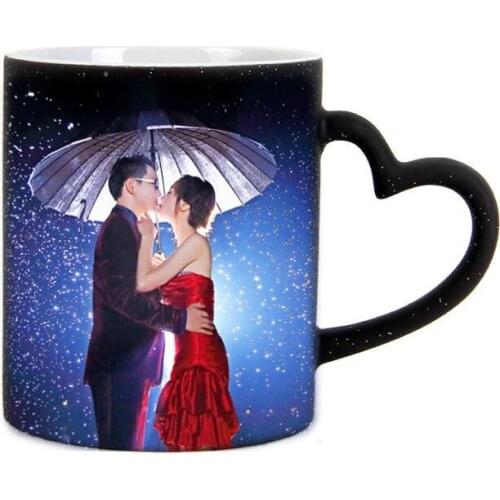 DIY Personalized Magic Mug Heat Sensitive Ceramic Mugs Color Changing Coffee Mugs 350ml Milk Cup Gift Print Pictures