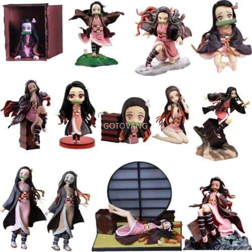 Demon Slayer Kimetsu No Yaiba Kamado Nezuko Action Figure Kisatsutai Running Kamado Nezuko PVC Figure Model Toy 16-19cm