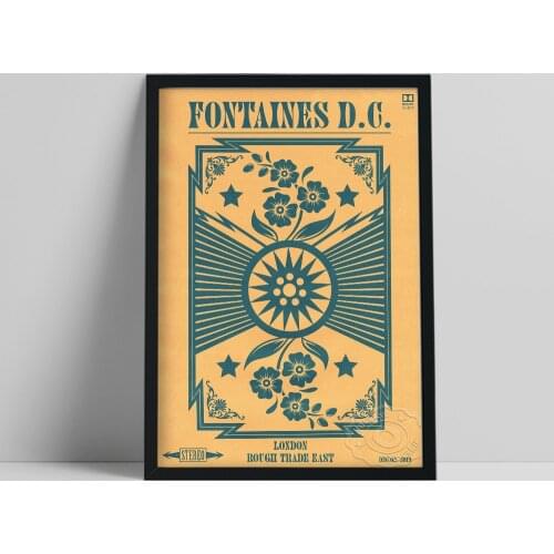 Fontaines D.C. Gig Poster, Irish Post-Punk Revival Band Prints, Music Fans Collect, Abstract Colour Wall Decor, Bedroom Wall Art