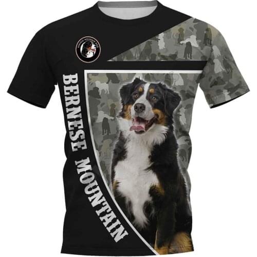 Bernese Mountain 3D Printed t shirts women for men Summer Casual Tees Short Sleeve T-shirts Funny Animals Short Sleeve
