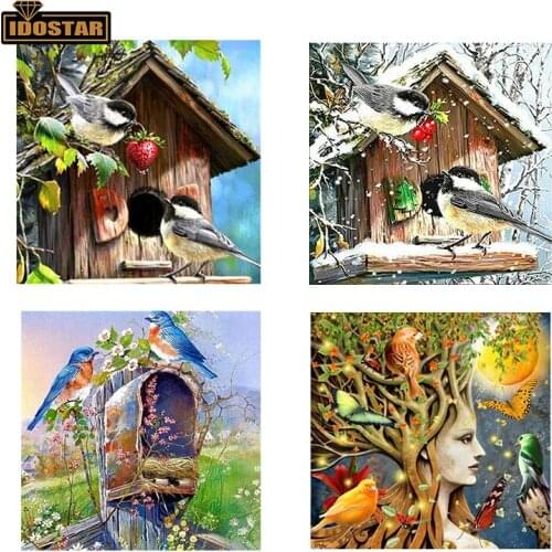 Full Drill Square Animal Bird New Arrival Diamond Art Embroidery 5D Diamond Painting natural scenery Home Decoration Gift