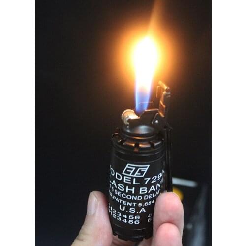 Creative Mmall Model Smoke Bomb Inflatable Lighter Small Grenade Wheel Open Flame Lighter