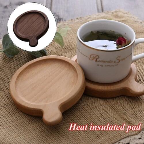 Creative Wooden Coaster Beech Insulation Mat Household Heat-proof Wooden Saucer High-end Atmosphere Household Coffee Cup Mat New