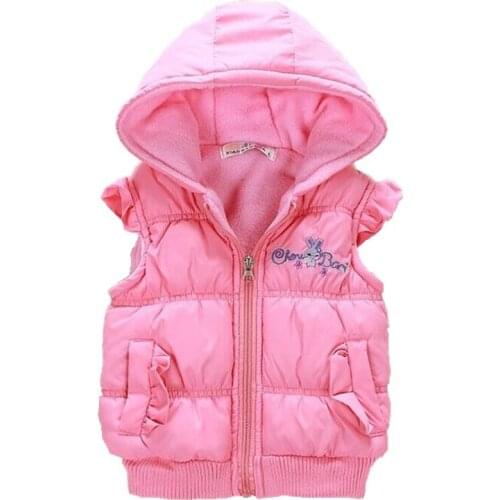 Winter Baby Girls Vests Rabbit Cotton Kids Coats Lovely Warm Baby Boys And Girls Jacket Hooded Kids Clothes Children Clothing