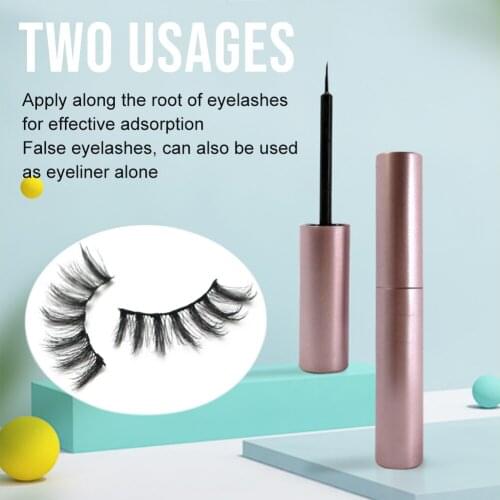 Magnetic Eyelashes with Liquid Eyeliner Kit Reusable Long Lasting False Eyelashes Eye Makeup for Women