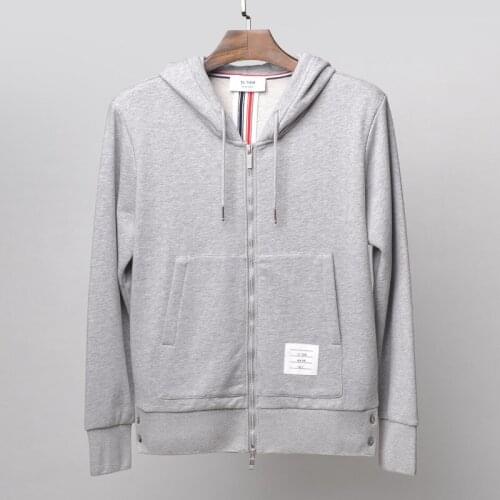 2020 fashion brand mens hooded casual jacket with Tri-color webbing zipper sport sweatshirts men spring hoodies male