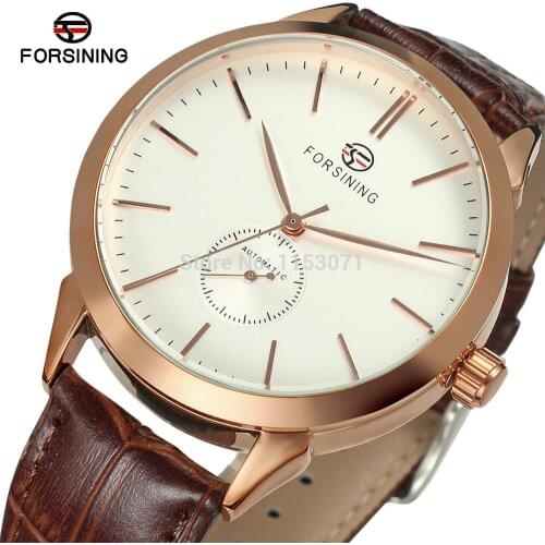FSG8083M3R1 Latest Automatic Mens luxury business watch with brown leather strap for free shipping with original gift box
