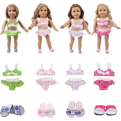 New In 2019! Doll Clothes Accessories 4 Cute Swimsuits For 18-inch American Dolls And 43 cm Dolls, The BestGift For Children