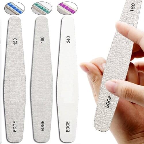 6Pcs Thick Professional Nail File 150/180/240 Buffer Block UV Gel Varnish Emery File Sandpaper Nail Files White/Gray