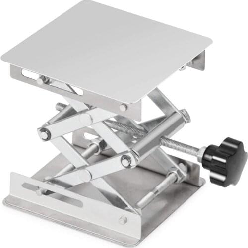 Medical Lab Research Lifting Platform Laboratory Jack Scissor Lift Rack Stand Elevator Support Stand Table Lifter 10x10cm 4"