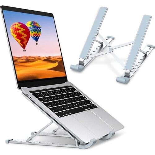 Laptop Holder Riser Computer Stand, Aluminum 9-Angles Adjustable Ventilated Cooling Notebook Stand Mount for MacBook Air Pro