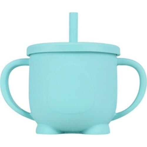 360 Degrees Rotated Baby Learning Drinking Cup with Double Handle Flip Lid Leakproof Infants Water Outdoor Bottle BPA Free