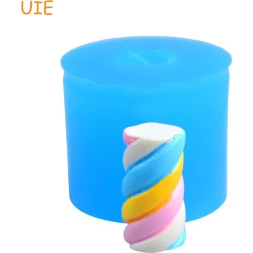KYL122U 21.3mm Marshmallow Sweets Flexible Silicone Mold - Kawaii Fake Candy Mold, Miniature Food, Resin Clay Mold