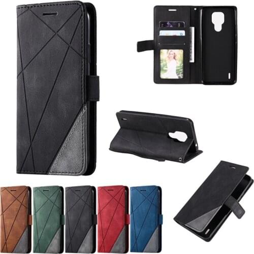 Splice Skin Flip For Motorola Moto Edge S E7 G G9 E7 Edge Plus G Power Play 2021 G30 E7 G 5G Case Wallet Leather Phone Cover
