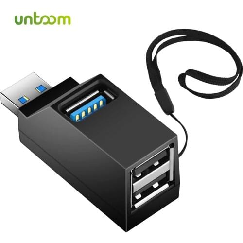 Untoom 3 in 1 USB 3.0 HUB Adapter Extender 3 Ports Splitter Box Adapter for PC Laptop Macbook Pro Air High Speed U Disk Reader
