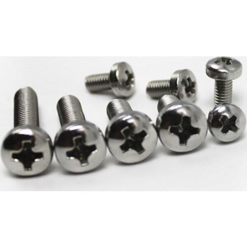 316 M3 M4 Phillips screws Cylindrical head screws cup head Cross slot Furniture screw stainless steel Cross socket