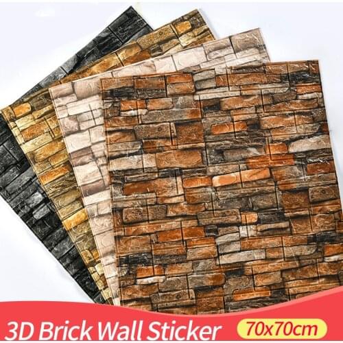 3D Wall Stickers Imitation Brick Bedroom Decor Waterproof Self-adhesive Wallpaper for Living Room Kitchen TV Backdrop Decor